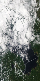 Спутниковый снимок Онежского озера 2022-06-12