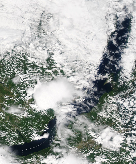 Спутниковый снимок Байкала 2022-06-21