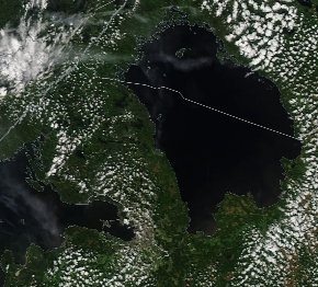 Спутниковый снимок Ладога, Финский залив 2022-06-22
