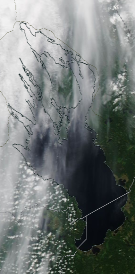 Спутниковый снимок Онежского озера 2022-06-23