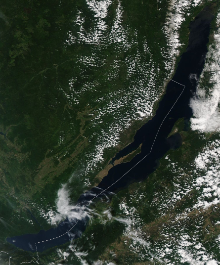 Спутниковый снимок Байкала 2022-06-24