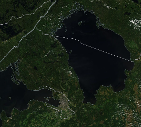 Спутниковый снимок Ладога, Финский залив 2022-06-24