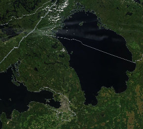 Спутниковый снимок Ладога, Финский залив 2022-06-25
