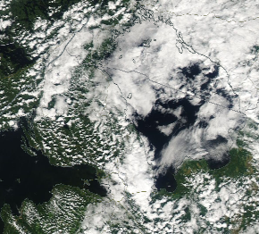 Спутниковый снимок Ладога, Финский залив 2022-07-25