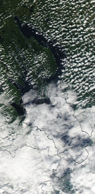 Спутниковый снимок Онежского озера 2022-07-25