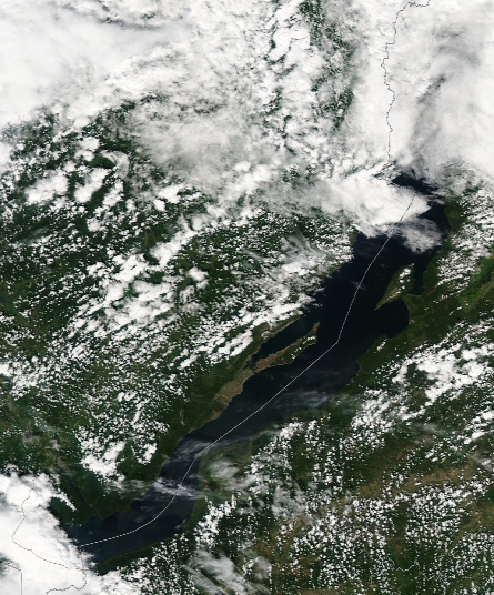 Спутниковый снимок Байкала 2022-07-29