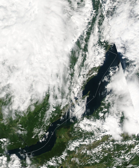 Спутниковый снимок Байкала 2022-07-30
