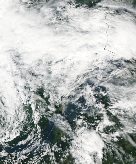 Спутниковый снимок Байкала 2022-08-02