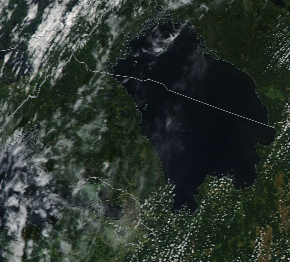 Спутниковый снимок Ладога, Финский залив 2022-08-04