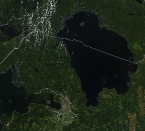 Спутниковый снимок Ладога, Финский залив 2022-08-05