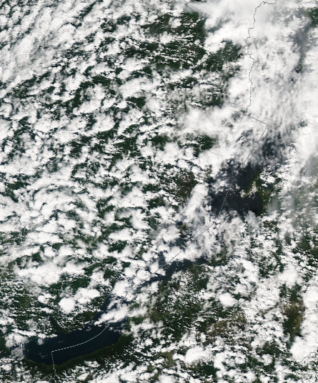 Спутниковый снимок Байкала 2022-08-07
