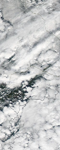 Спутниковый снимок  Рыбинского водохранилища и Белого озера 2022-09-21