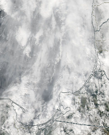 Спутниковый снимок  Куршский и Калининградский залив 2022-09-26