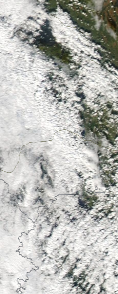 Спутниковый снимок  Рыбинского водохранилища и Белого озера 2022-10-04