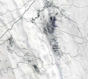 Спутниковый снимок Финского залива и Ладожского озера