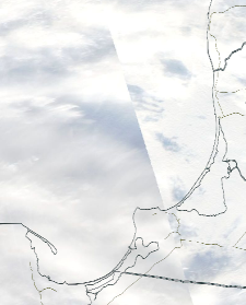 Спутниковый снимок Куршский и Калининградский заливы