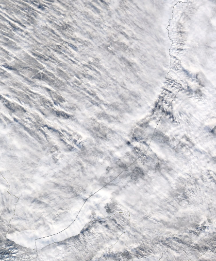 Спутниковый снимок Байкала 2023-01-16