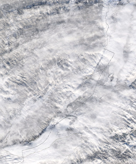 Спутниковый снимок Байкала 2023-01-18