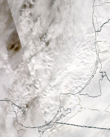 Спутниковый снимок  Куршский и Калининградский залив 2023-01-18