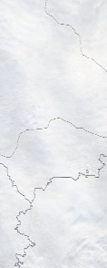 Спутниковый снимок  Рыбинского водохранилища и Белого озера 2023-01-18