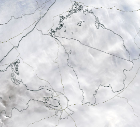 Спутниковый снимок Ладога, Финский залив 2023-01-18