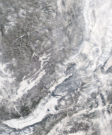 Спутниковый снимок Байкала 2023-01-19