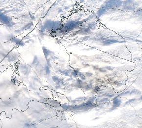 Спутниковый снимок Ладога, Финский залив 2023-01-19