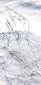 Спутниковый снимок Онежского озера 2023-01-19