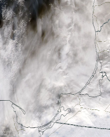 Спутниковый снимок  Куршский и Калининградский залив 2023-01-20