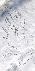 Спутниковый снимок Онежского озера 2023-01-20