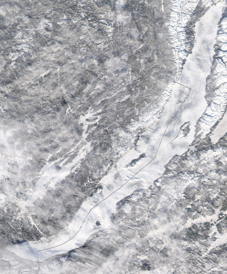 Спутниковый снимок Байкала 2023-01-21