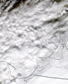 Спутниковый снимок  Куршский и Калининградский залив 2023-01-21