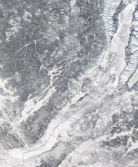 Спутниковый снимок Байкала 2023-01-22