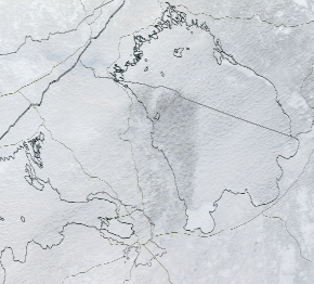 Спутниковый снимок Ладога, Финский залив 2023-01-22