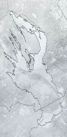 Спутниковый снимок Онежского озера 2023-01-22
