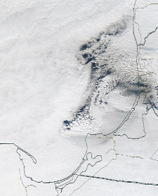 Спутниковый снимок  Куршский и Калининградский залив 2023-01-23