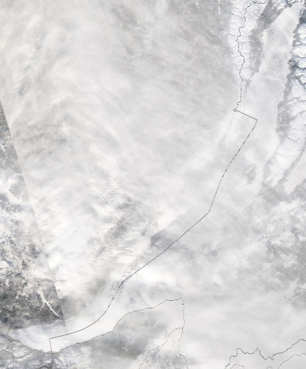 Спутниковый снимок Байкала 2023-01-24
