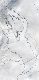 Спутниковый снимок Онежского озера 2023-01-24