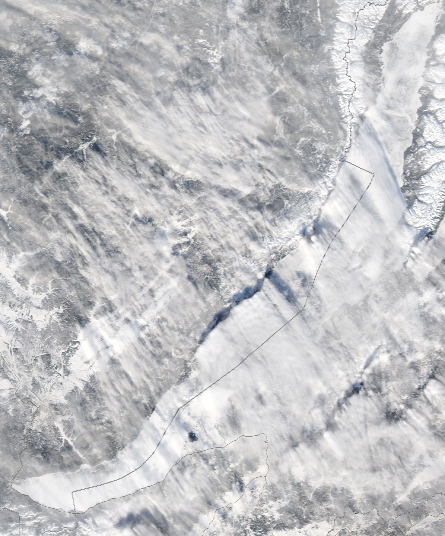 Спутниковый снимок Байкала 2023-01-25