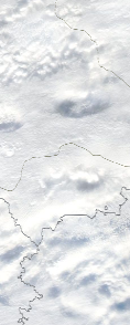 Спутниковый снимок  Рыбинского водохранилища и Белого озера 2023-01-26