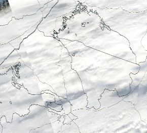 Спутниковый снимок Ладога, Финский залив 2023-01-26