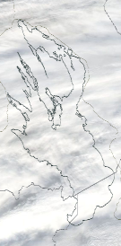 Спутниковый снимок Онежского озера 2023-01-26