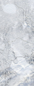 Спутниковый снимок  Рыбинского водохранилища и Белого озера 2023-01-27