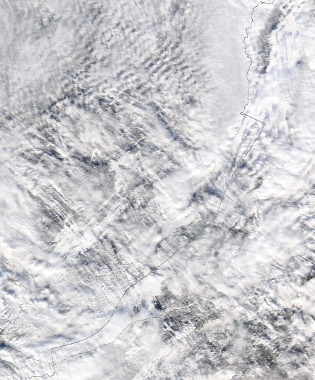 Спутниковый снимок Байкала 2023-01-28