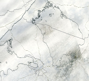 Спутниковый снимок Ладога, Финский залив 2023-01-28