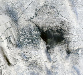 Спутниковый снимок Ладога, Финский залив 2023-01-29