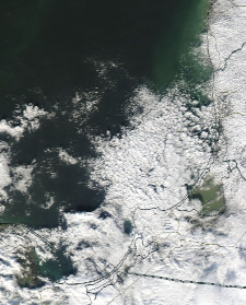 Спутниковый снимок  Куршский и Калининградский залив 2023-01-30