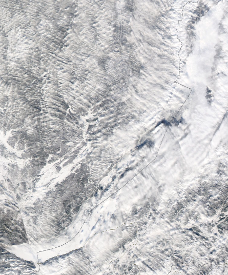 Спутниковый снимок Байкала 2023-01-31