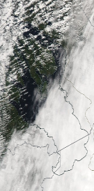 Спутниковый снимок Онежского озера 2023-05-18