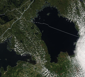 Спутниковый снимок Ладога, Финский залив 2023-05-19